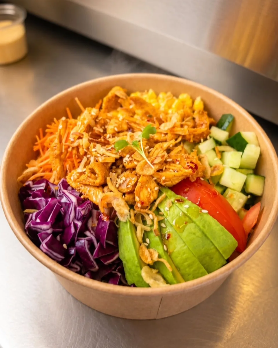 Bowl di quinoa al pollo